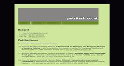 Desktop Screenshot of petritsch.co.at